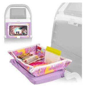 Lusso Airplane Tray Table Cover Portable Organizer/Pockets Mermaid Washable New